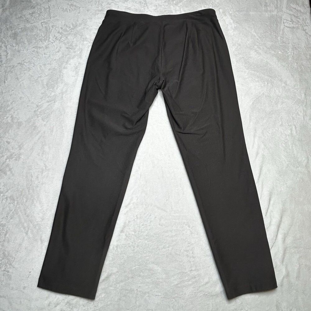 Eileen Fisher Womens Medium Taupe Crepe Straight Leg Elastic Waist Stretch Pants - Picture 3 of 8